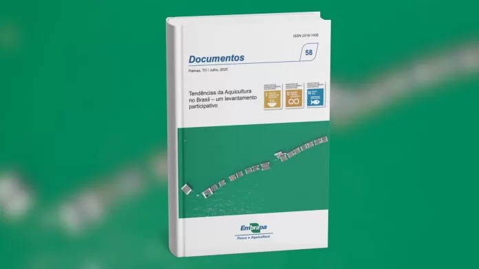 Capa do documento da Embrapa sobre tendências da aquicultura no Brasil