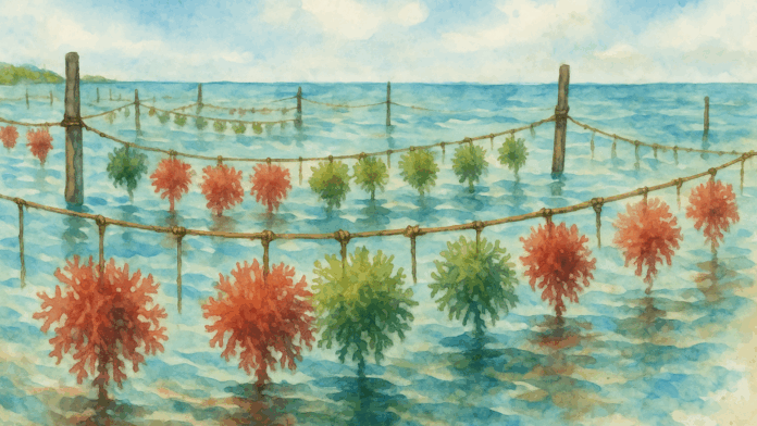 Cultivo de macroalgas em maricultura