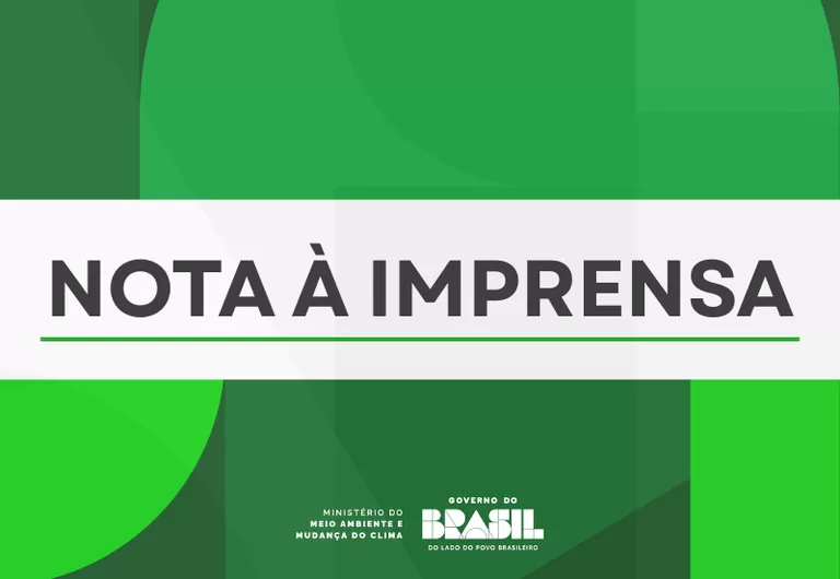 Arte institucional do MMA com a frase “Nota à Imprensa” sobre a análise referente à tilápia.