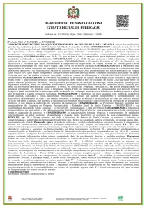 Extrato do Diário Oficial de Santa Catarina com a Portaria SAQ nº 010/2025 sobre a proibição da tilápia do Vietnã