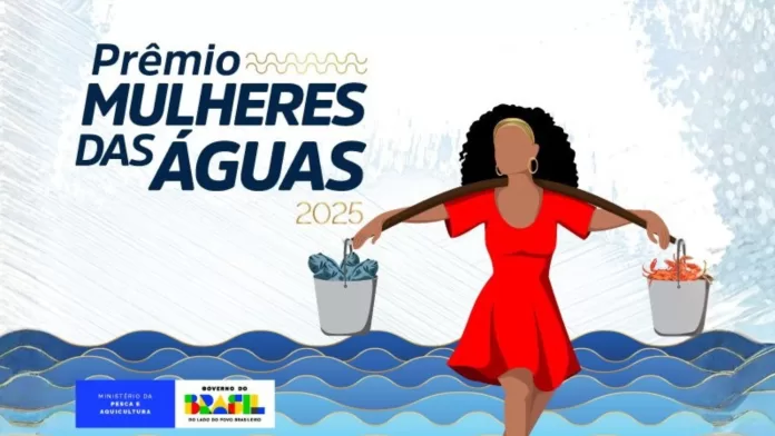 Ilustração do Prêmio Mulheres das Águas 2025 promovido pelo MPA